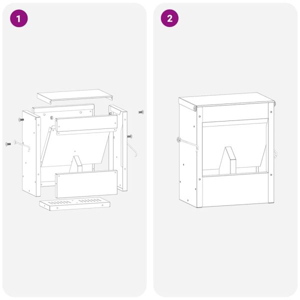 Хранилка за зайци Черно 20 x 12,5 x 25 см