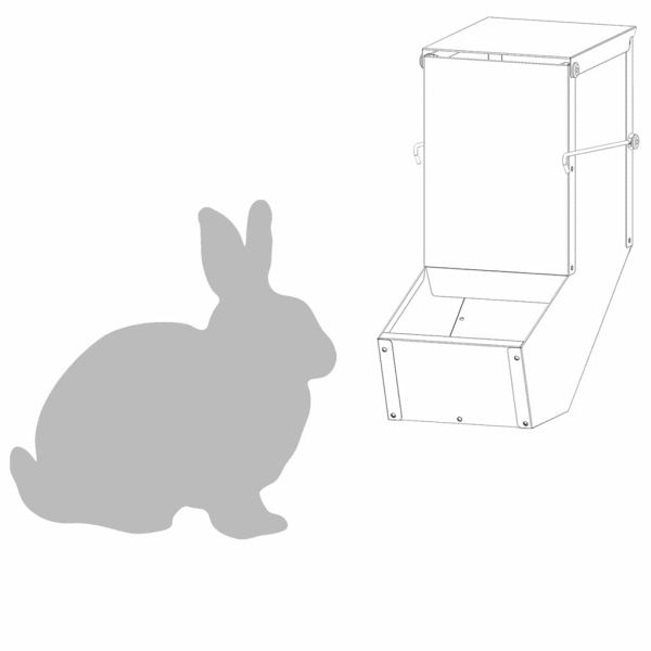 Хранилка за зайци Маслинено зелено 12,5 x 26 x 28,5 см