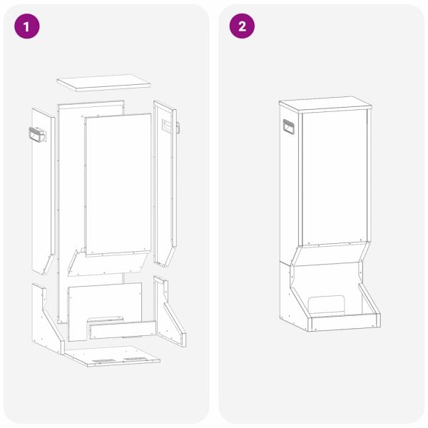 С feeder за елени Маслинено зелено 28 x 30 x 80 см