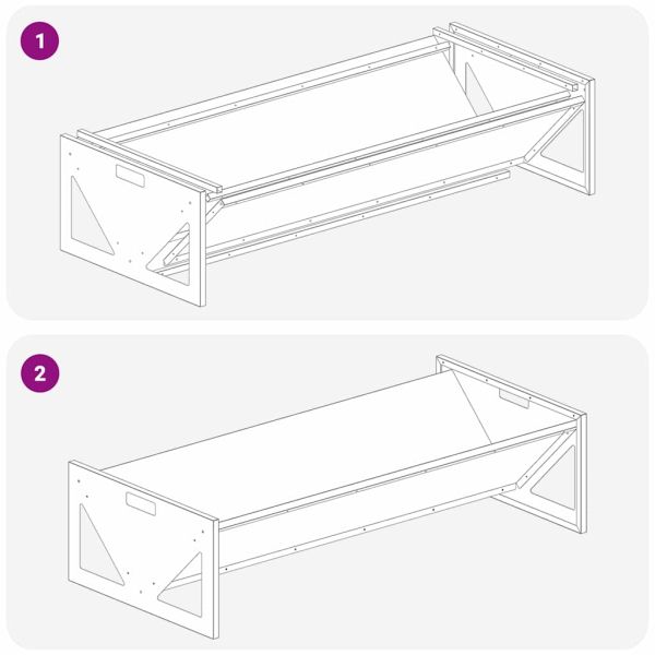 Тръба за хранене на добитък Черно 108 x 50 x 28 см