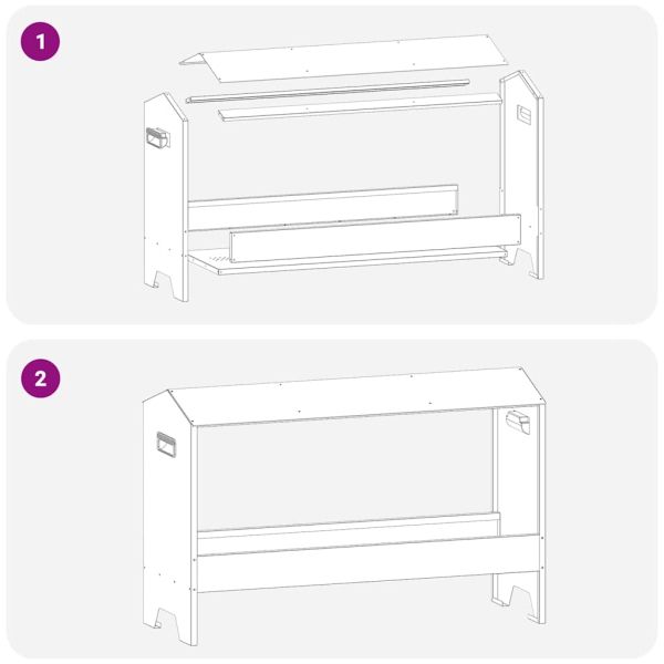 Хранилка за пилета Сребрист 81 x 32 x 53,5 см
