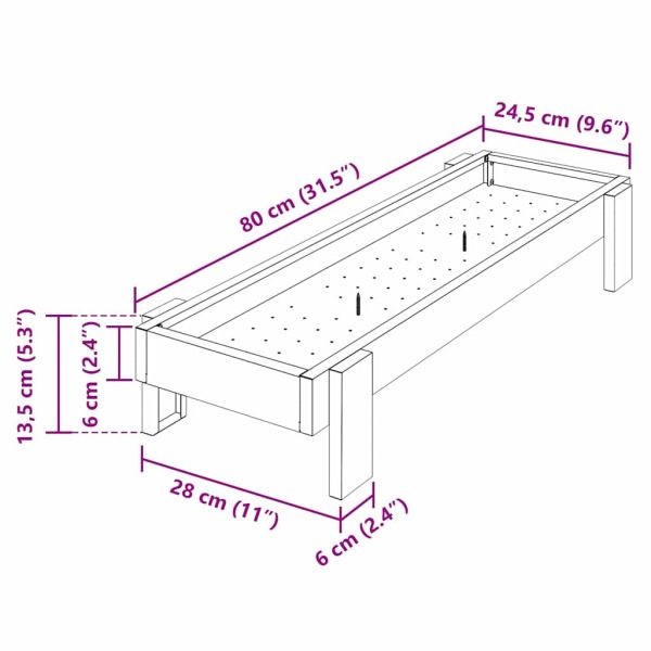 Хранилка за пилета Черно 80 x 28 x 13.5 см