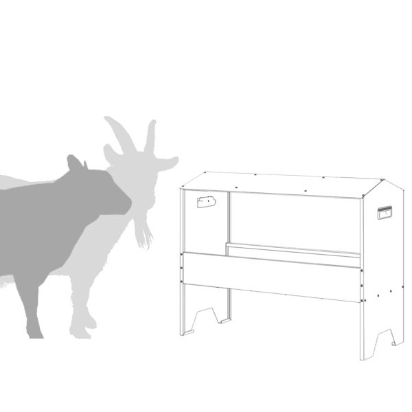 Тръба за хранене на добитък Маслинено зелено 79 x 35 x 62 см