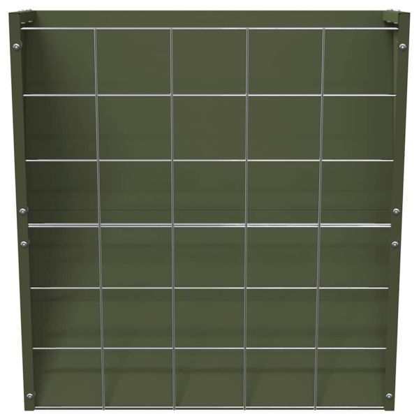 Висяща хранилка за сено Маслинено зелено 61 x 33 x 66 см