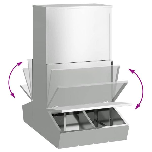 Фидер за свине Сребрист 82 x 51 x 91,5 см Галванизирана стомана