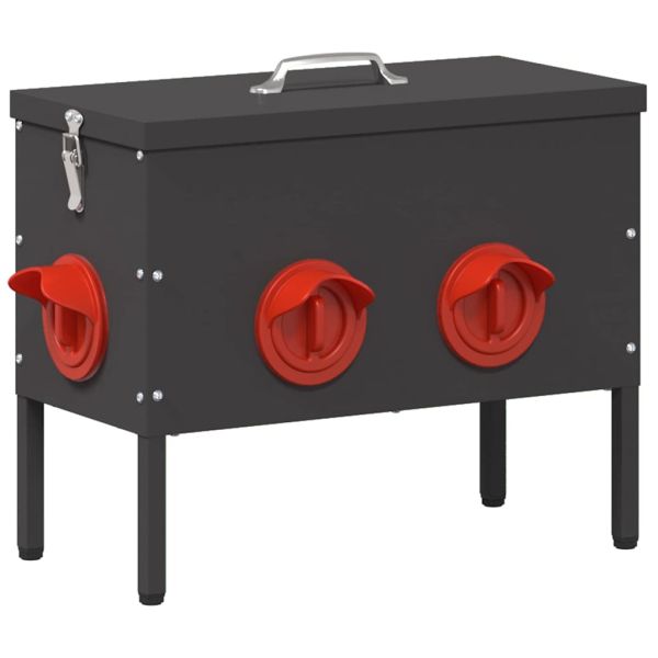 Кокошарник Черно 41,5 x 20,5 x 33 см Студено валцована стомана