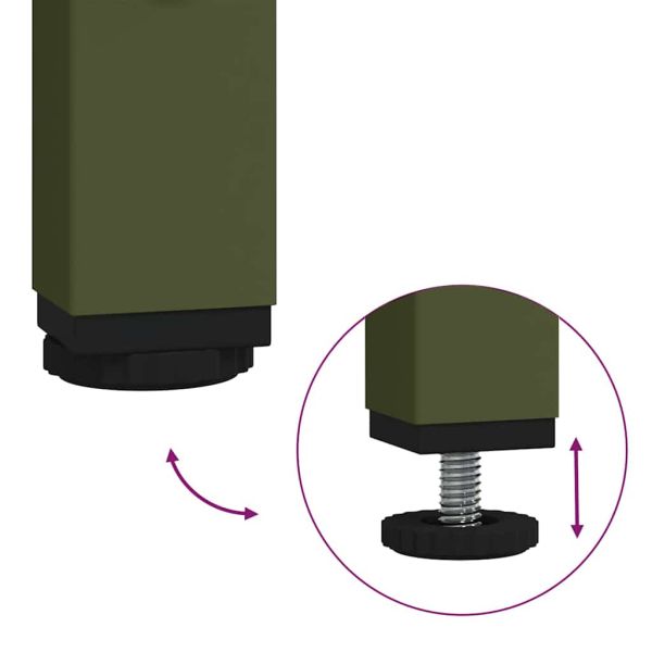 Хранилка за добитък Маслинено зелено 100 x 60 x 90 см
