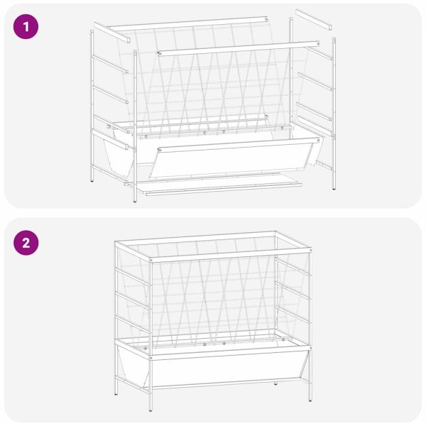 Хранилка за добитък Маслинено зелено 100 x 60 x 90 см