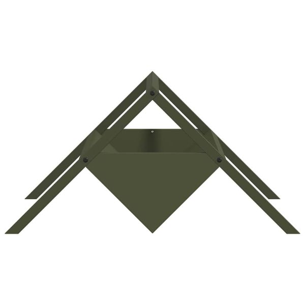 Тръба за хранене на добитък Маслинено зелено 111 x 76 x 38 см