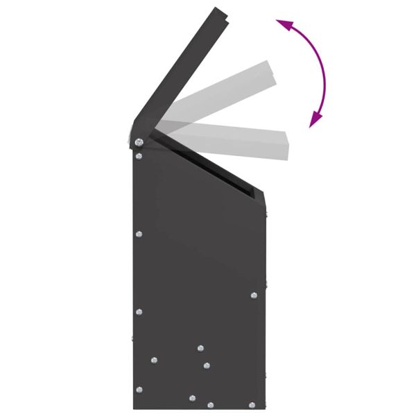 Кокошарник Черно 21 x 16 x 33 см Студено валцована стомана