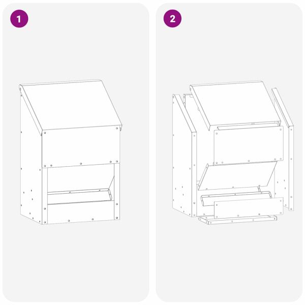 Кокошарник Сребрист 21 x 16 x 33 см Галванизирана стомана