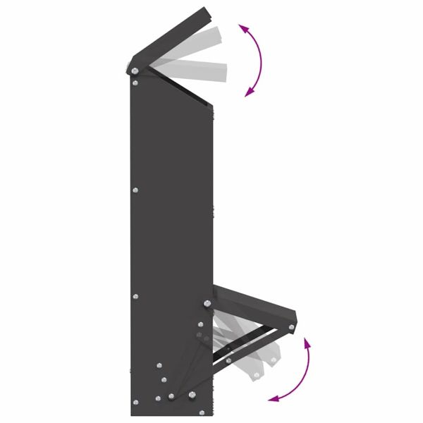 Кокошарник Черно 13 x 12 x 51 см Студено валцована стомана