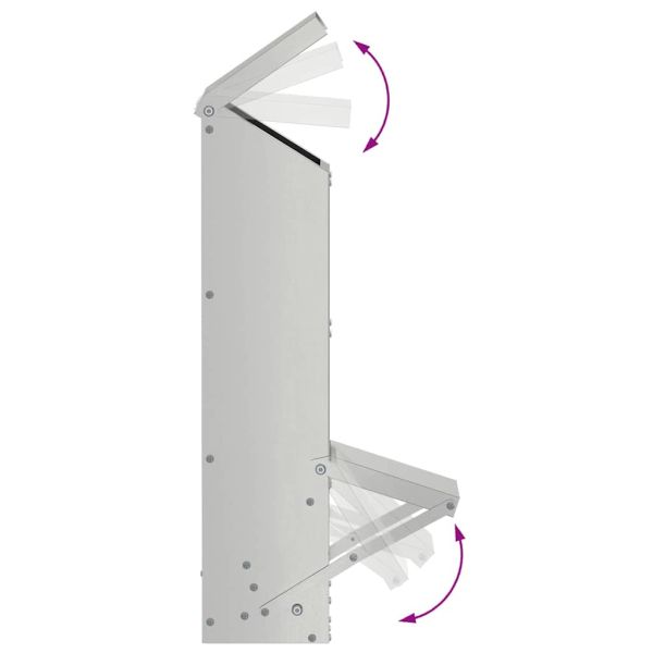 Кокошарник Сребрист 13 x 12 x 51 см Галванизирана стомана