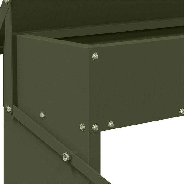 Кокошка Т ределна хранилка Маслинено зелено 48,5 x 39,5 x 19 см