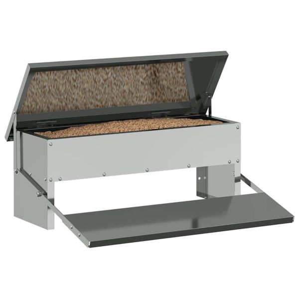 Кокошка Т ределна хранилка Сребрист 48,5 x 39,5 x 19 см