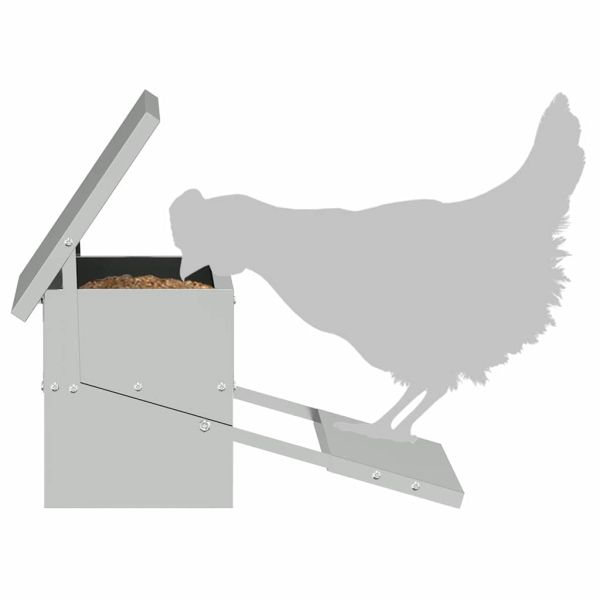 Кокошка Т ределна хранилка Сребрист 48,5 x 39,5 x 19 см