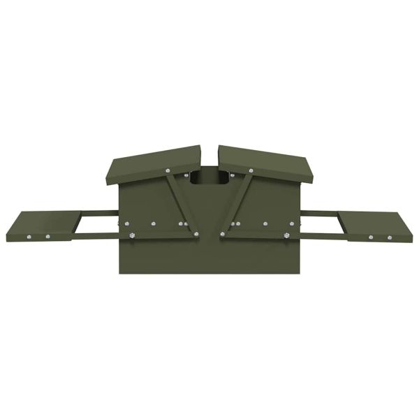 Кокошка Т ределна хранилка Маслинено зелено 75 x 53 x 20,5 см