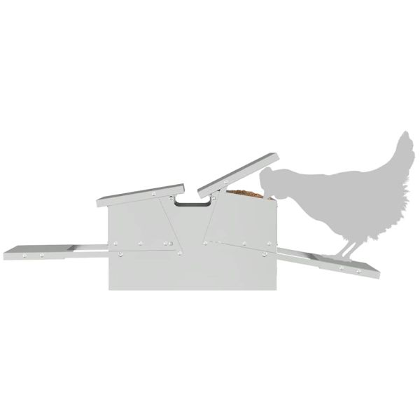 Кокошка Т ределна хранилка Сребрист 75 x 53 x 20,5 см