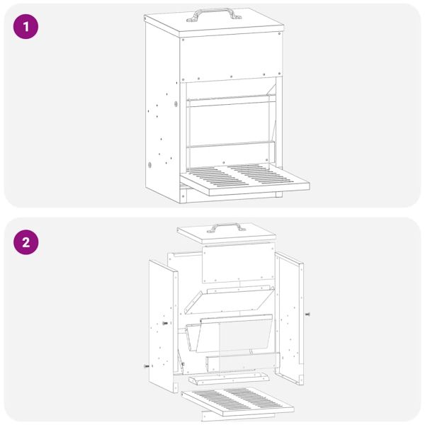 Кокошка Т ределна хранилка Черно 25 x 42 x 40 см