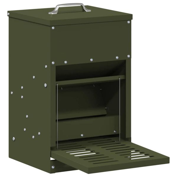 Кокошка Т ределна хранилка Маслинено зелено 25 x 42 x 40 см