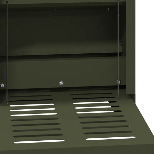 Кокошка Т ределна хранилка Маслинено зелено 25 x 42 x 40 см