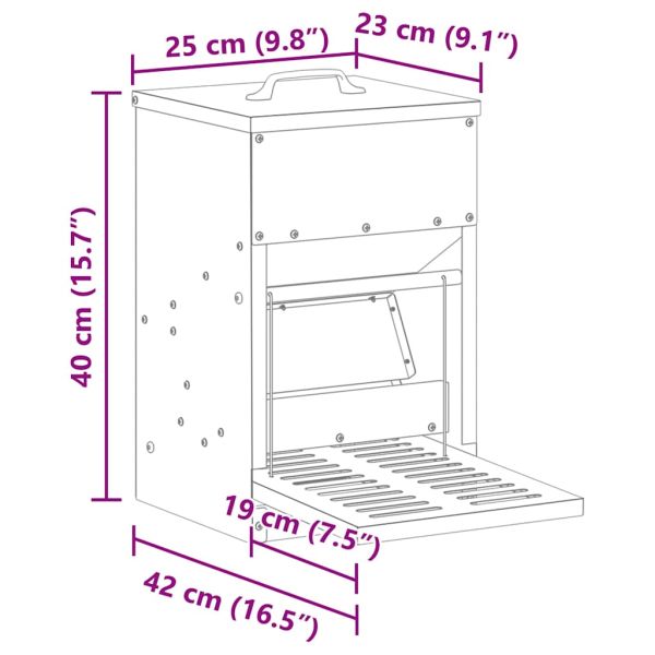 Кокошка Т ределна хранилка Сребрист 25 x 42 x 40 см