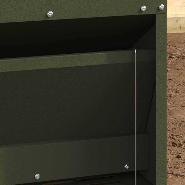 Кокошка Т ределна хранилка Маслинено зелено 33 x 42 x 40 см