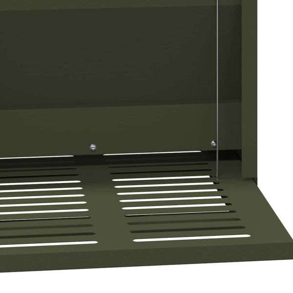 Кокошка Т ределна хранилка Маслинено зелено 33 x 42 x 40 см