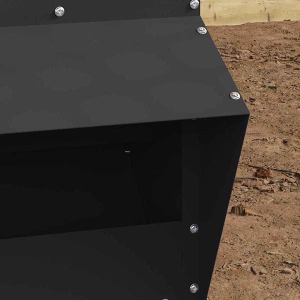 Кокошарник Черно 20 x 25 x 35 см Студено валцована стомана