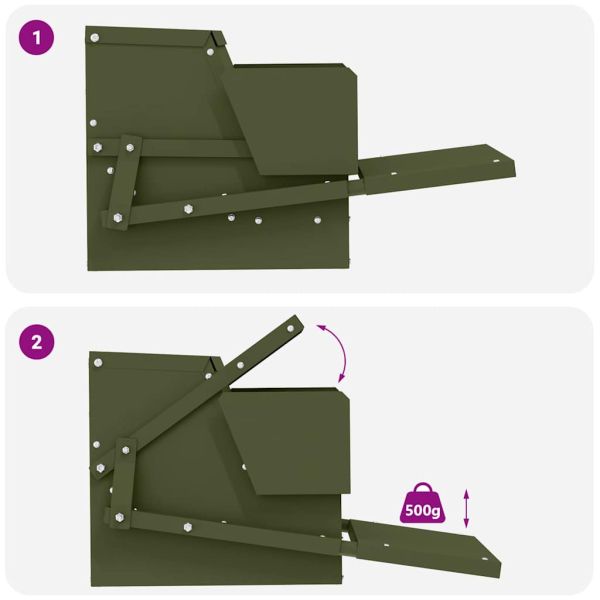 Кокошка Т ределна хранилка Маслинено зелено 50 x 40 x 29 см