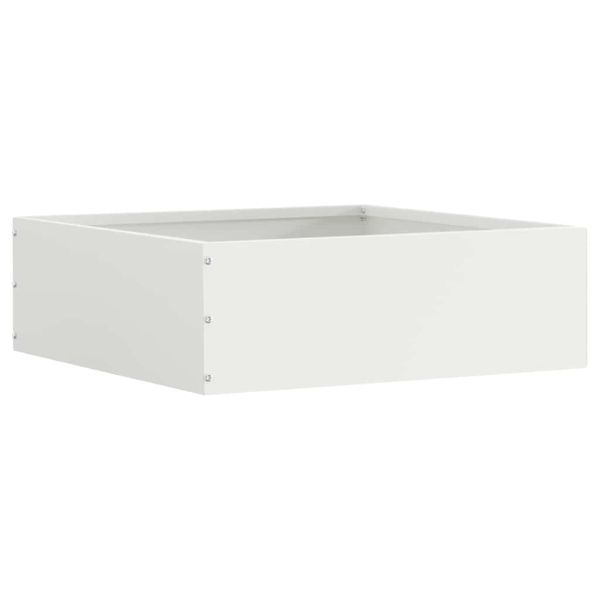 Ограда за трева Бяло 40 x 40 x 13 cm Стомана