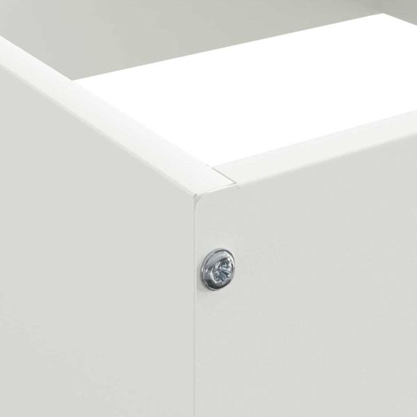 Ограда за трева Бяло 40 x 40 x 13 cm Стомана