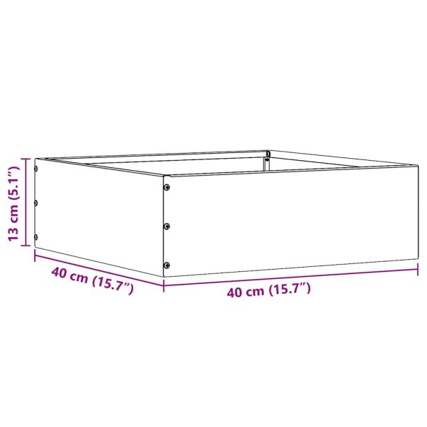 Ограда за трева 6 pcs Маслинено зелено 40 x 40 x 13 cm Стомана