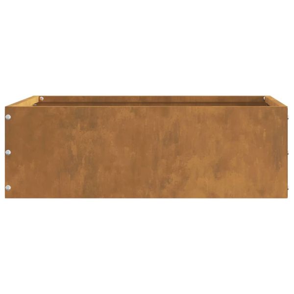 Ограда за трева Ръждясало 40 x 40 x 13 cm Патинираща стомана