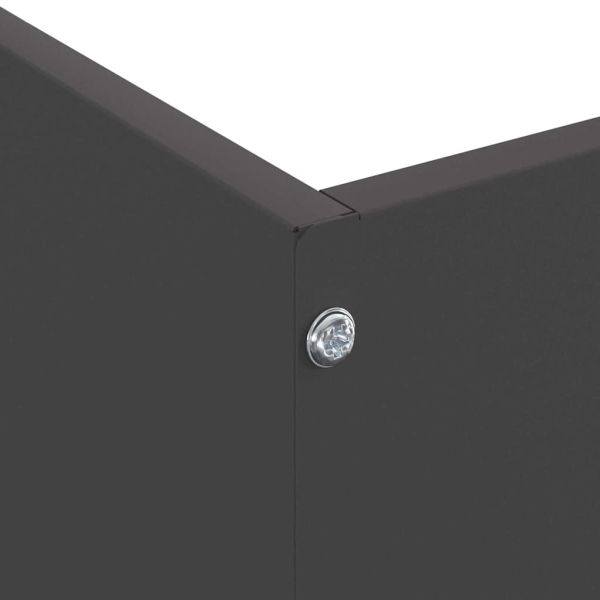 Ограда за трева Черно 50 x 50 x 13 см Стомана