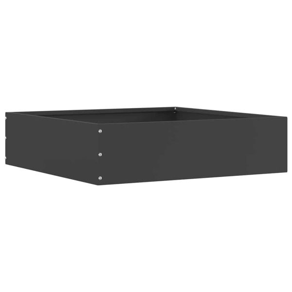 Ограда за трева 6 pcs Черно 50 x 50 x 13 см Стомана