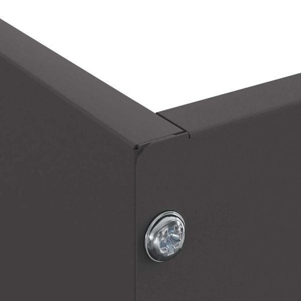 Ограда за трева Черно 60 x 60 x 13 см Стомана