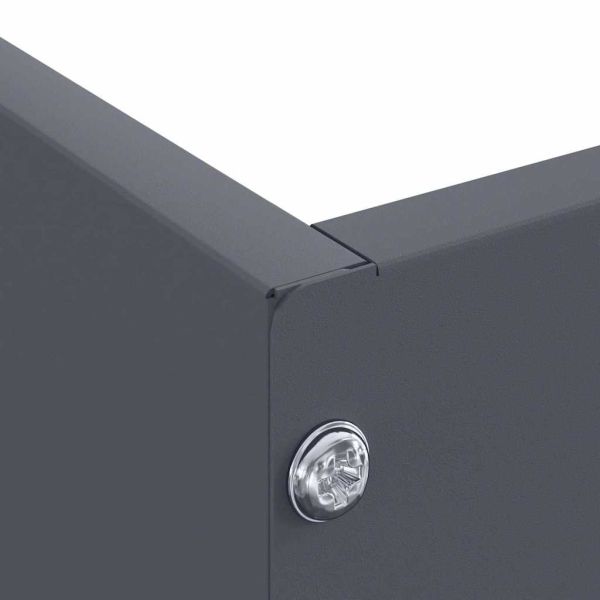 Ограда за трева 6 pcs Антрацит 60 x 60 x 13 см Стомана