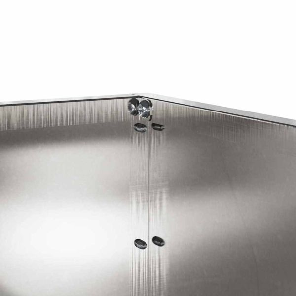 Ограда за трева 6 pcs Сребрист 60 x 60 x 13 см