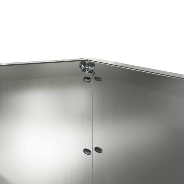 Ограда за трева 6 pcs Сребрист 60 x 60 x 13 см