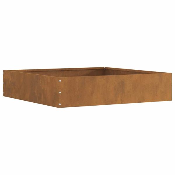 Ограда за трева Ръждясало 60 x 60 x 13 см Патинираща стомана