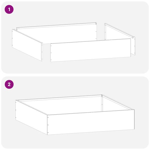 Ограда за трева 6 pcs Ръждясало 60 x 60 x 13 см