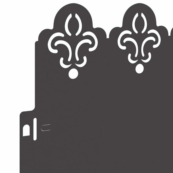 Ограничители за тревни площи 10 pcs Черно 103 x 0,05 x 22 см