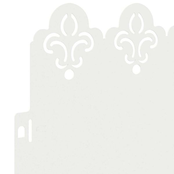 Ограничители за тревни площи 10 pcs Бяло 103 x 0,05 x 22 см