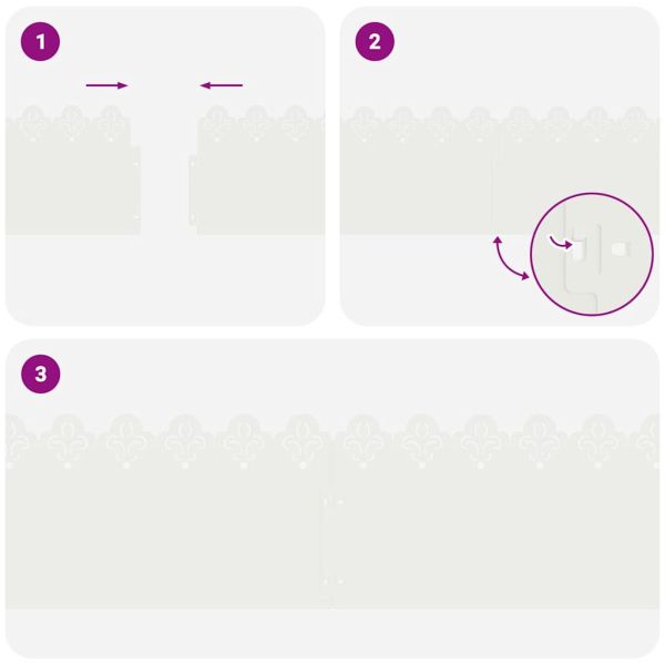 Ограничители за тревни площи 10 pcs Бяло 103 x 0,05 x 22 см