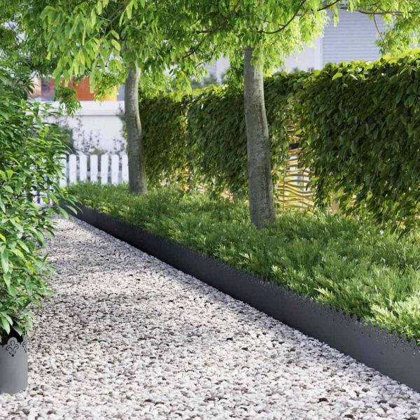 Ограничители за тревни площи 10 pcs Антрацит 103 x 0,05 x 22 см