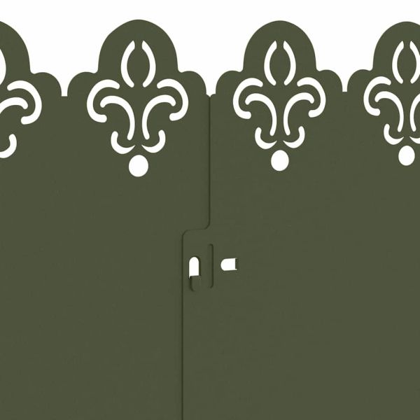 Ограничители за тревни площи 10 pcs Маслинено зелено