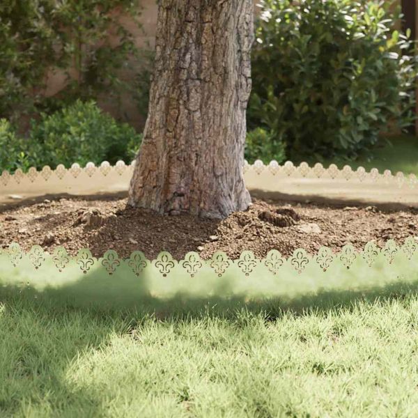 Ограничители за тревни площи 10 pcs Сребрист 103 x 0,05 x 22 см