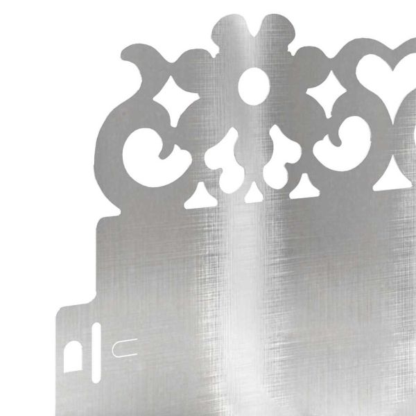 Ограничители за тревни площи 10 pcs Сребрист 103 x 0,05 x 22 см