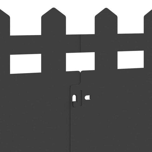 Ограничители за тревни площи 10 pcs Черно 103 x 0,05 x 22 см